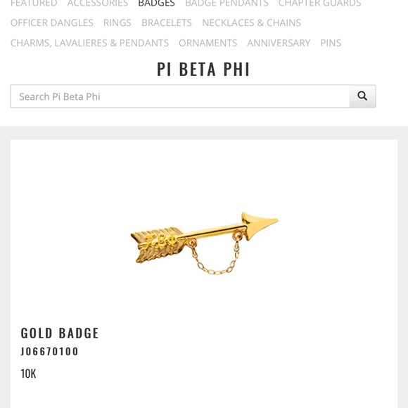 Pi Beta Phi 10K Gold Badge - Picture 2 of 2